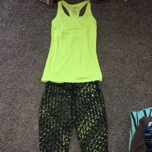Small- Danskin Now highlighter tank and leggings